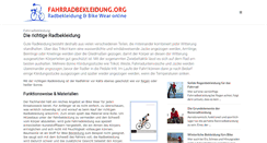 Desktop Screenshot of fahrradbekleidung.org